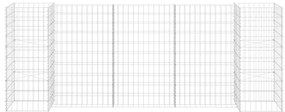 Gabião em forma de H fio de aço 260x40x100 cm