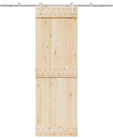 Kit ferragens p/ porta deslizante 183cm aço inoxidável prateado