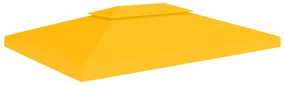 Cobertura de gazebo com 2 camadas 310 g/m² 4x3 m amarelo