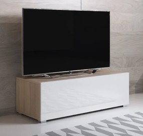 Mueble TV modelo Leiko H1 (100x32cm) color sonoma y blanco con patas e