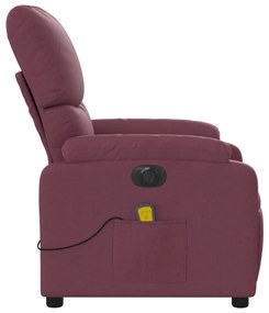 Poltrona reclinável de massagens elétrica tecido roxo