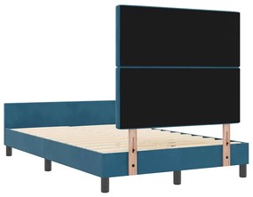 Cama vidaXL Azul Escuro 120x190 cm Veludo