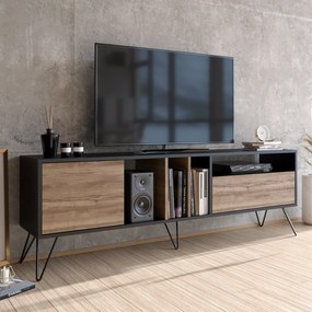 Móvel TV Mistico – Nogal e Preto – 180 x 58,7 x 35,5 cm