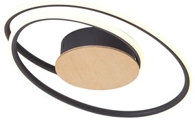 Plafon de design em madeira com LED regulável em 3 níveis - Rowan