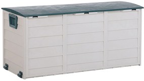 Caixa para exterior creme e verde 112 x 50 cm LOCARNO Beliani