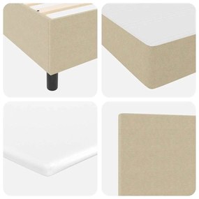 Cama Box Spring com Colchão Verde Claro e Cinza 100x200 cm Tecido de C
