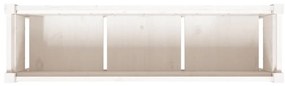 Floreira de jardim c/ pernas 110x31x70 cm pinho maciço branco