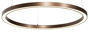 Candeeiro suspenso bronze 60 cm com LED regulável em 3 níveis - Girello Design