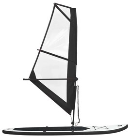 Prancha de Paddle SUP com Vela e Remo - 330cm - Preto e Branco