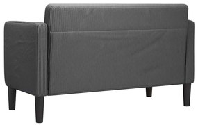 Sofá-luvas 109 cm tecido corduroy cinzento-escuro