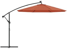 Tecido de substituição p/ guarda-sol cantilever 350cm terracota