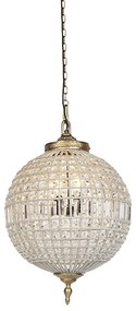 Candeeiro suspenso Art Déco cristal ouro 50cm - KASBAH Art Deco,Clássico / Antigo