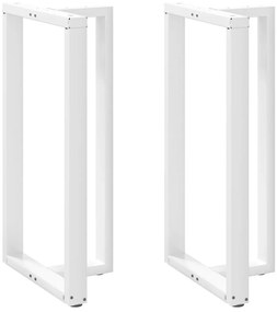 Pés de mesa de bar em forma de T, 2 peças, branco, 60x35x(110-111) cm,