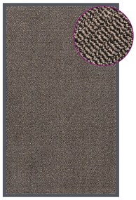 vidaXL Tapete de entrada tufado 90x150 cm castanho-escuro