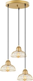 Candeeiro de Teto Dopo – Dourado Brilhante – 44 x 44 x 114 cm