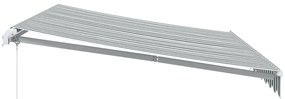 Toldo retrátil manual com luzes LED 350x250 cm antracite/branco