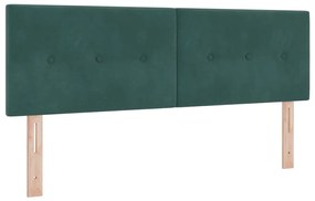 Cama Box Spring com Colchão Verde Escuro 140x200 cm Veludo