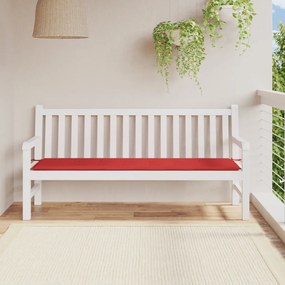 vidaXL Almofadão p/ banco de jardim 180x50x3 cm tecido oxford vermelho