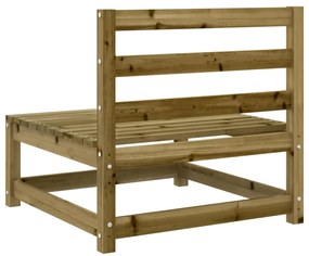 3 pcs conjunto de sofás para jardim madeira de pinho impregnada