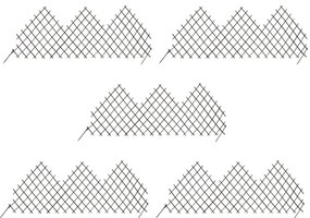 vidaXL Cercas em treliça para jardim 5 pcs 170x75 cm salgueiro