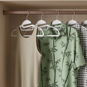 Conjunto de 20 unidades de plástico, , com abertura em forma de U branco-cinzento escuro