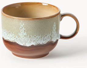 Caneca artesanal com vidrado reativo 70's