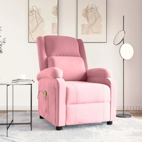 Poltrona de massagens veludo rosa