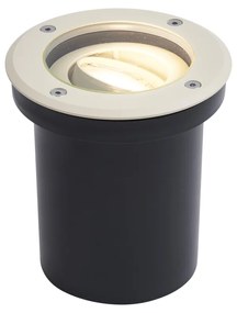 Foco de chão moderno bege cinza GU10 50mm ajustável IP65 - Delux Moderno