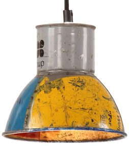 Candeeiro suspenso industrial redondo 25W 17 cm E27 multicor