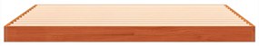 Estrutura de cama 135x190 cm madeira pinho maciça castanho cera