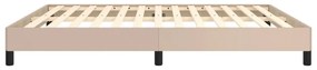 Estrutura de cama 160x200 cm couro artificial cappuccino