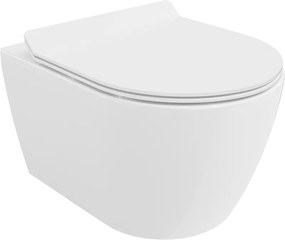 Mexen Carmen vaso sanitário Rimless com assento de queda suave slim, duroplast, branco brilho - 30880100