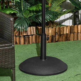 Base redonda para guarda-sol com peso de lastro Ø 49 x 34,5 cm (altura) Peso líquido 20 kg Cimento PVC preto