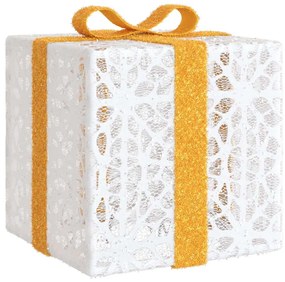 Presentes de Natal iluminados 3 pcs 64 luzes LED branco quente
