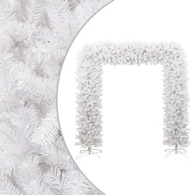 345090 vidaXL Grinalda de Natal 240 cm branco