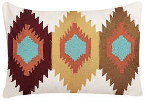 Conjunto de 2 almofadas decorativas bordadas algodão multicolor 40 x 60 cm DANAPUR Beliani