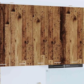 vidaXL Armário suspenso com porta Madeira antiga 30 x 31 x 100 cm