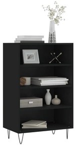 Armário alto 57x35x90 cm derivados de madeira preto