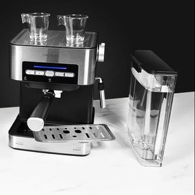 Máquina de café Cecotec Express Power Espresso 20 Matic 850 W, 20 bares, 1,5L, braço de saída duplo, vaporizador, superfície aquecedora de xícaras, co