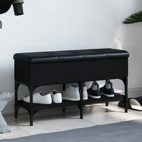 Banco sapateira 82x32x45 cm derivados de madeira preto