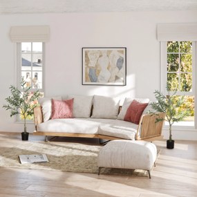 Conjunto de 2 Oliveiras Artificiais 120 cm Plantas Artificiais Decorativa de Interior com 20 Azeitonas  Verde