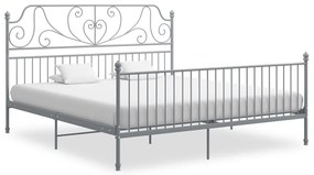 Estrutura de cama 180x200 cm metal cinzento