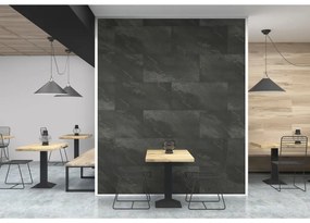 431018 Grosfillex Ladrilho parede Gx Wall+ 5 pcs 45x90cm pedra cinza-escuro