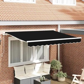 vidaXL Tecido de substituição para toldo Preto 280 x 245 cm Poliéster