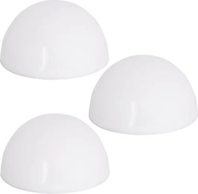 Conjunto de 3 luzes solares LED Jardim 20,5 x 10 cm semicirculares