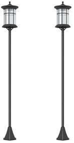 Conjunto de 2 Candeeiros Solares para Exterior – 23,5x23,5x184 cm – Es