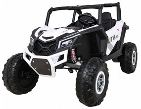 Buggy elétrico para Crianças 24V 4x4 2 Lugares UTV-MX Rodas de EVA, Assento de couro Branco