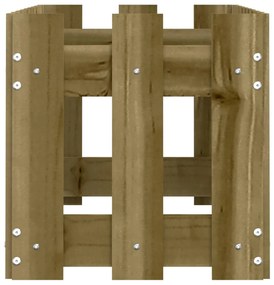Canteiro elevado c/ design cerca 100x30x30 cm pinho impregnado