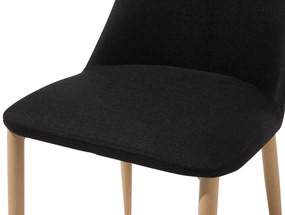 Conjunto de 2 cadeiras em tecido preto CLAYTON Beliani
