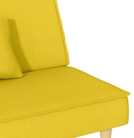 Sofá-cama tecido amarelo-claro